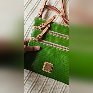 Dooney & Bourke Green Crossbody Triple Zip Crossbody
